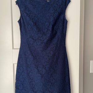 Navy blue lace dress - Chaps size 4